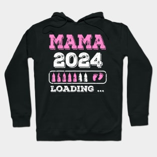 Mama Est 2024 Promoted To Mommy Mothers Day Mom To Be 2024 Hoodie